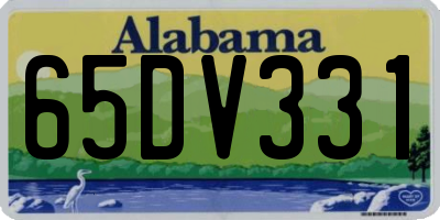 AL license plate 65DV331