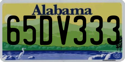 AL license plate 65DV333