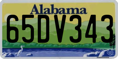 AL license plate 65DV343