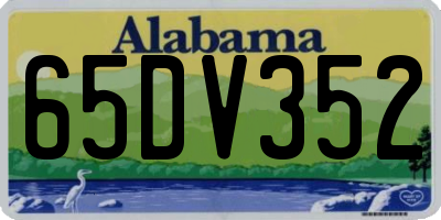 AL license plate 65DV352