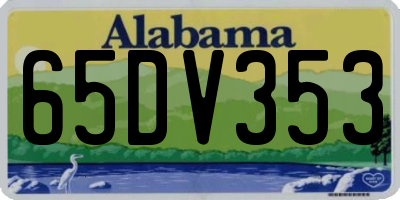 AL license plate 65DV353