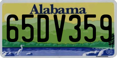 AL license plate 65DV359