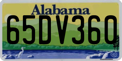 AL license plate 65DV360