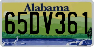 AL license plate 65DV361