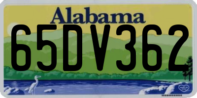 AL license plate 65DV362