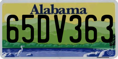 AL license plate 65DV363