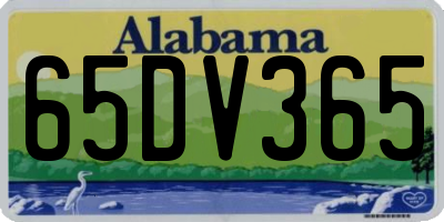 AL license plate 65DV365