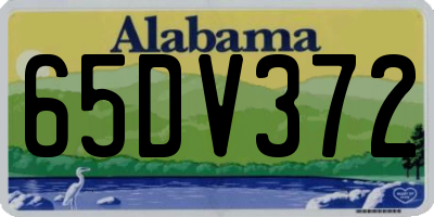 AL license plate 65DV372