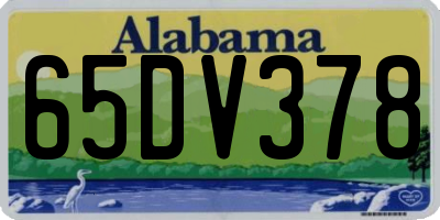 AL license plate 65DV378