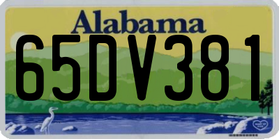 AL license plate 65DV381