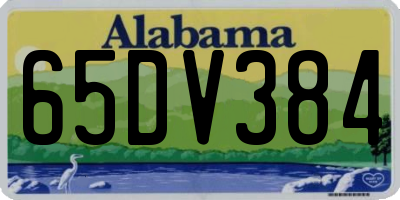 AL license plate 65DV384