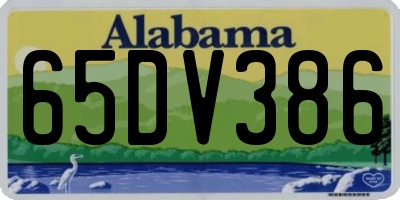 AL license plate 65DV386