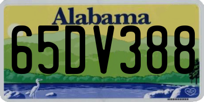 AL license plate 65DV388