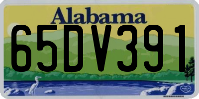 AL license plate 65DV391