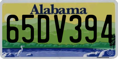 AL license plate 65DV394