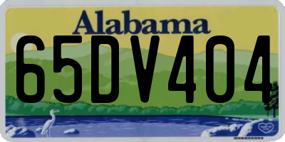 AL license plate 65DV404