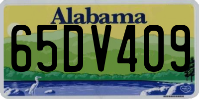 AL license plate 65DV409