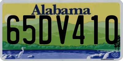 AL license plate 65DV410