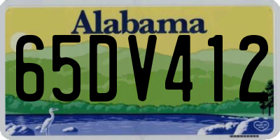 AL license plate 65DV412