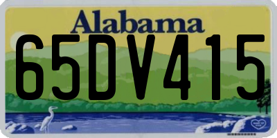 AL license plate 65DV415