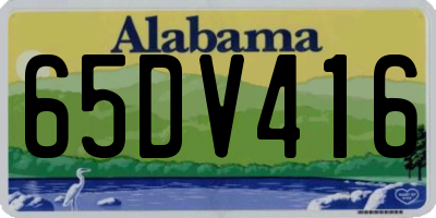 AL license plate 65DV416