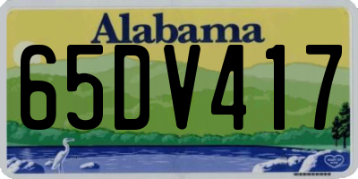 AL license plate 65DV417