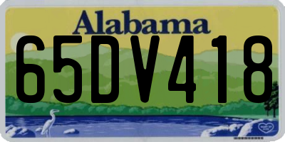AL license plate 65DV418