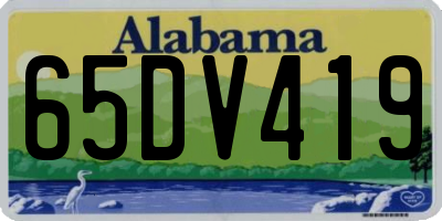 AL license plate 65DV419