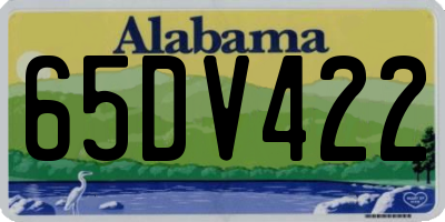 AL license plate 65DV422