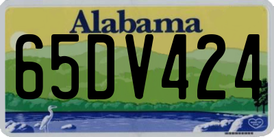 AL license plate 65DV424