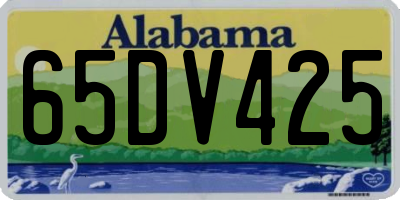 AL license plate 65DV425