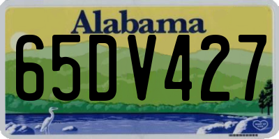 AL license plate 65DV427