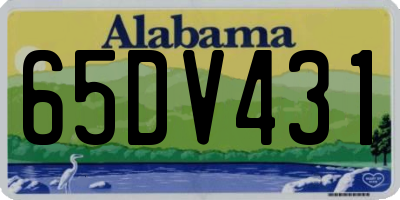 AL license plate 65DV431