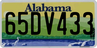 AL license plate 65DV433