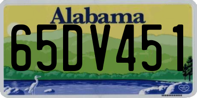 AL license plate 65DV451