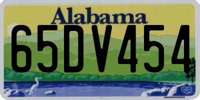 AL license plate 65DV454