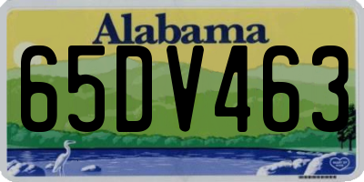 AL license plate 65DV463