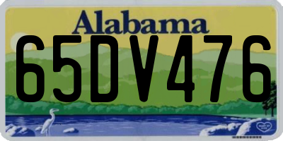 AL license plate 65DV476