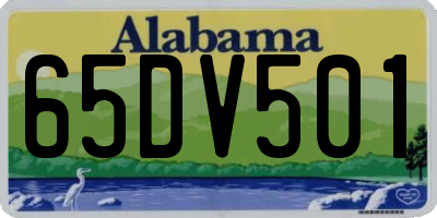 AL license plate 65DV501
