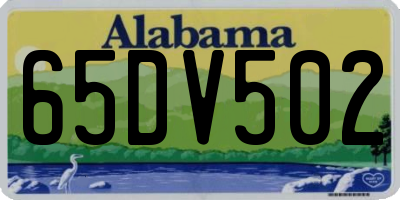 AL license plate 65DV502