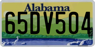 AL license plate 65DV504