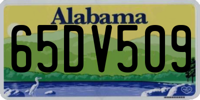 AL license plate 65DV509