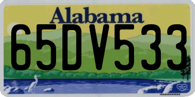 AL license plate 65DV533