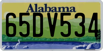 AL license plate 65DV534