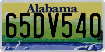 AL license plate 65DV540
