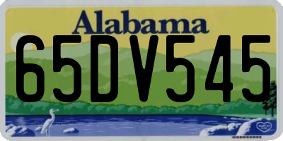 AL license plate 65DV545