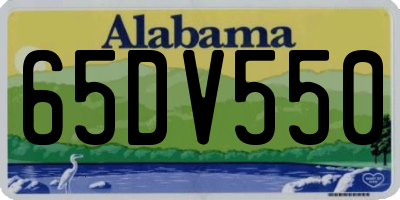 AL license plate 65DV550
