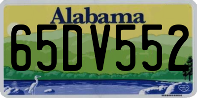 AL license plate 65DV552