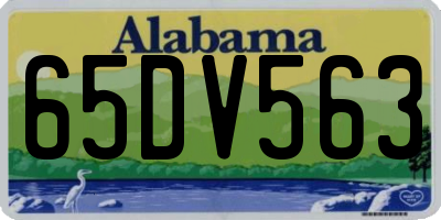 AL license plate 65DV563