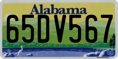 AL license plate 65DV567